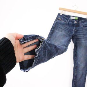 *Aeropostale Bayla Dark Wash Zipper Skinny Jeans